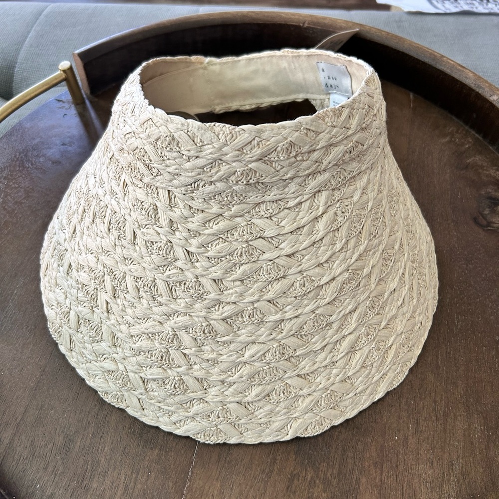 Woven Cream Hat
